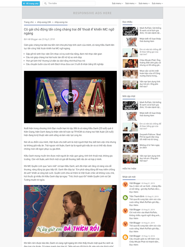 Template Blogspot cá nhân đẹp tinh tế 05